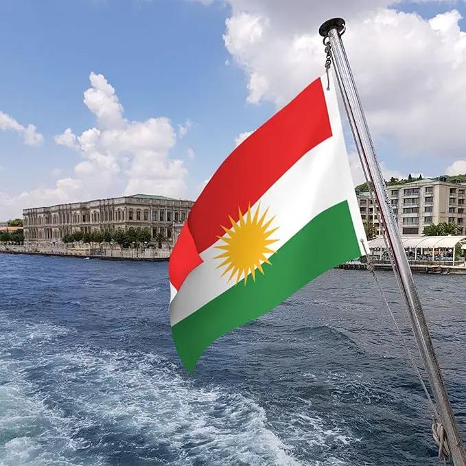 Kurdistan Flag Kurdish Kurds Flag Garden Yard House 2x3 ft Flags Double Sided Print Banner Indoor Outdoor Party Home Decorations for Boat Dorm House Balcony by GreenHaven Gardens