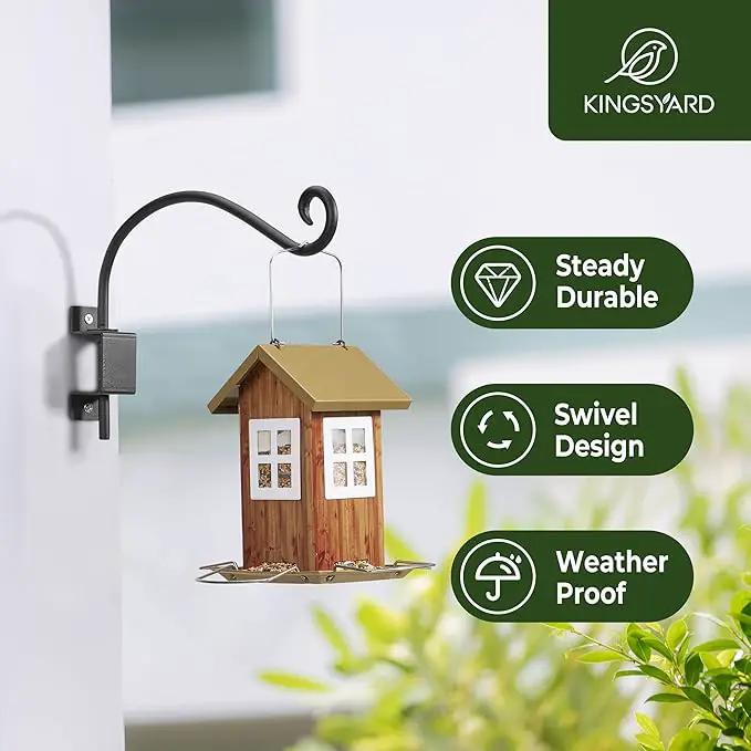Kingsyard Swivel Plant Hangers Outdoor - 12 Inch Heavy Duty Wall Plant Hooks for Hanging Plant Baskets Bird Feeder Lanterns Wind Chimes by GreenHaven Gardens