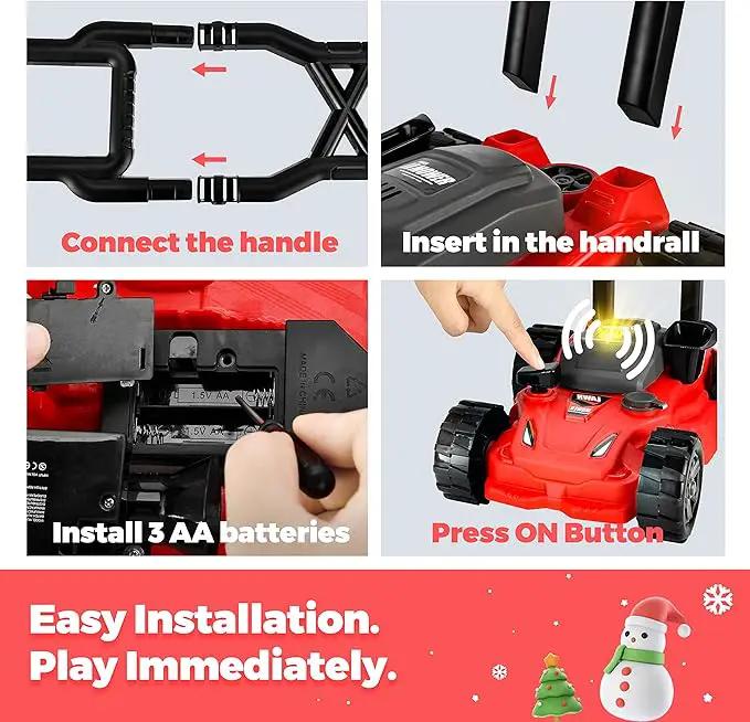 Kids Lawn Mower - Toy Choi's Pretend Play Series Toddler Lawn Mower, Indoor Outdoor Push Gardening Summer Toy Tool Set for Boys & Girls 3,4,5,6,7,8 by GreenHaven Gardens