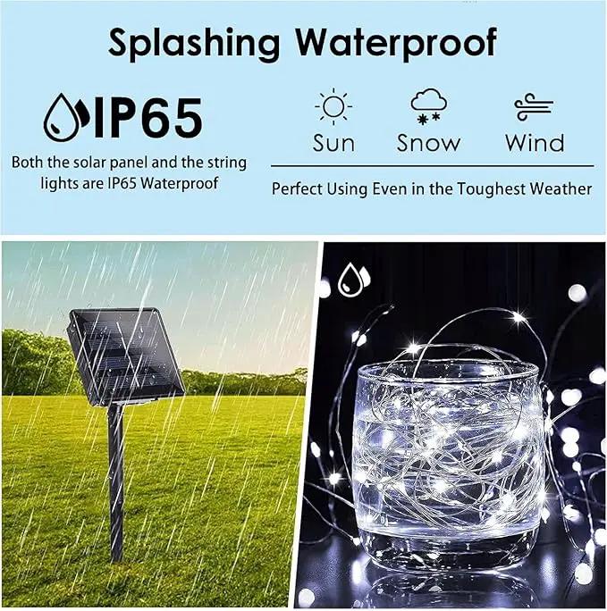 Solar String Lights Outdoor, 2-Pack Each 72FT 200 LED Solar Christmas Twinkle Lights Outside Waterproof Copper Wire with 8 Modes Solar Fairy Lights for Garden Tree Birthday Christmas Decor(Cool White) by GreenHaven Gardens