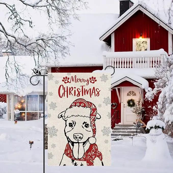 Seasonal Garden Flags Pitbull Double Sided Flags Set of 11 Holiday Farmhouse Indoor Outdoor Yard Lawn Christmas Gifts Decorations 12.5x18 Inch by GreenHaven Gardens