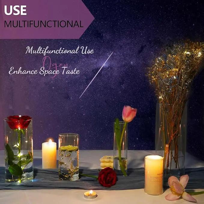 30pcs 11.8Inch Large Size Glass Vase Cylinder for Centerpieces Small Flower Glass Clear Home Decor Centerpiece Table Flower Vase Decorations for Wedding＆Holiday 6,7.9,10,10,11.8Inch Tall by GreenHaven Gardens