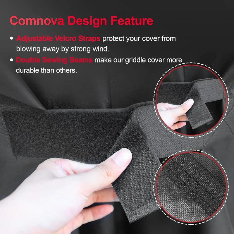 Comnova Grill Cover 55 Inch - 600D BBQ/Barbecue Gas Cover for Outdoor Grill Heavy Duty and Waterproof, Weber, Char-Broil, Nexgrill, Monument, Dyna-glo, Brinkmann and More by GreenHaven Gardens