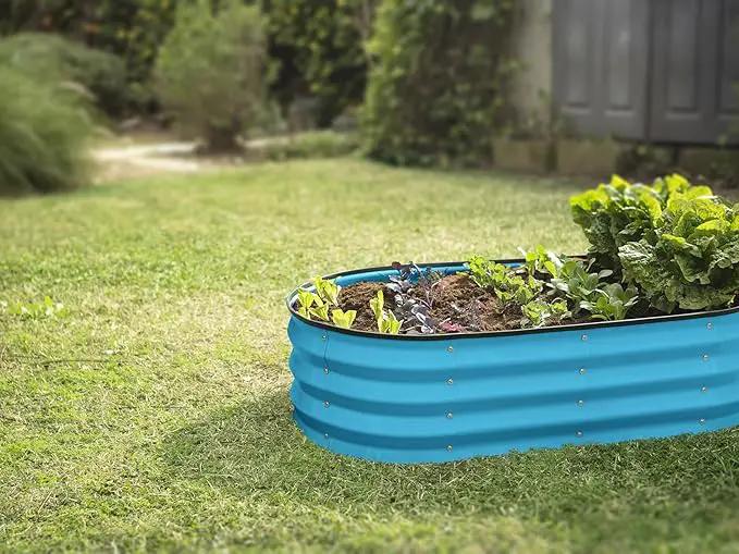 Galvanized Raised Garden Beds Outdoor // 4×2×1 ft (2-Pack) Planter Raised Beds for Gardening, Vegetables, Flowers (Teal) // Large Metal Garden Box by GreenHaven Gardens
