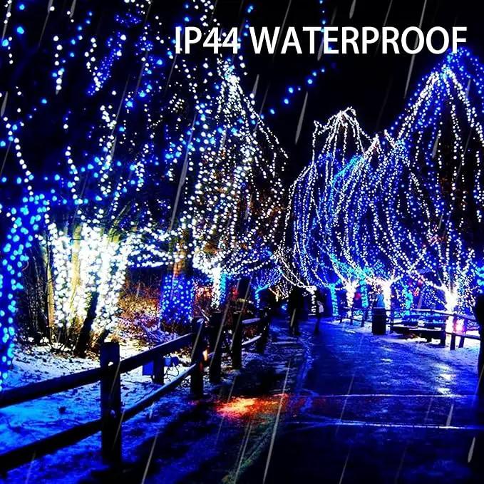 Dazzle Bright Christmas String Lights, Connectable Waterproof String Lights Green Wire with 8 Modes, Christmas Decorations for Indoor Yard Garden (Blue, 300 LED) by GreenHaven Gardens