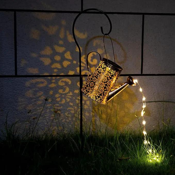 Solar Lights Outdoor Garden Decor, Large Hanging Waterproof Watering Can Landscape Lights Outside Decorations for Yard Front Porch Patio Backyard Gardening Gift for Mom Grandma Women Birthday by GreenHaven Gardens