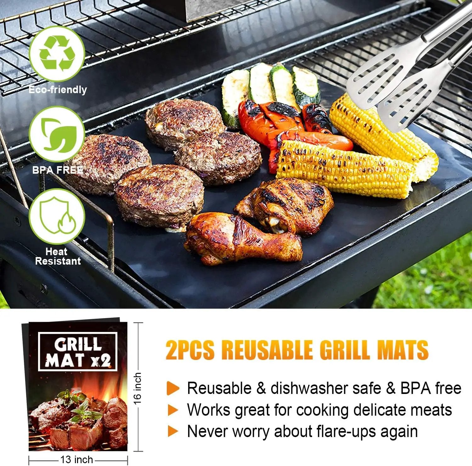 BBQ Grill Accessories Set, 38Pcs Stainless Steel Grill Tools Grilling Accessories with Aluminum Case, Thermometer, Grill Mats for Camping/Backyard Barbecue, Grill Utensils Set for Men Women by GreenHaven Gardens