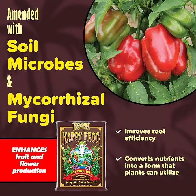 FoxFarm Happy Frog Potting Soil, 2cu ft (Pack of 2) - for Indoor/Outdoor Container Plants, Improves Root Efficiency, pH Adjusted for Optimal Nutrient Uptake - Contains Mycorrhizae and Humic Acids by GreenHaven Gardens
