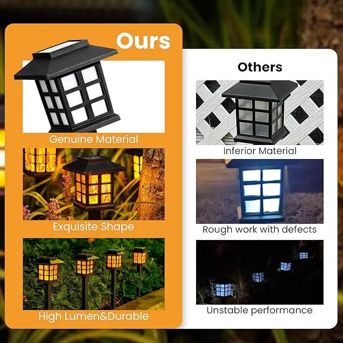 GIGALUMI Solar Lights for Outside,12 Pack Flickering Flame LED Solar Outdoor Lights, Waterproof Solar Garden Lights Maintain 10 Hours of Lighting for Christmas, Garden, Landscape, Path, Yard, Patio by GreenHaven Gardens