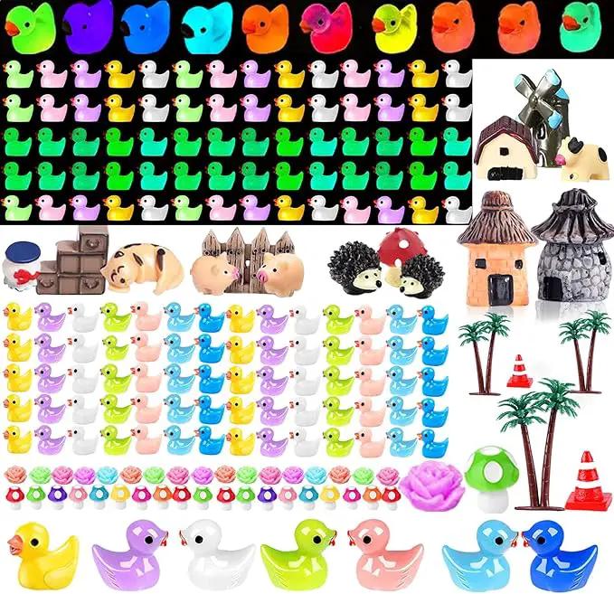 200 Pieces Fairy Garden Accessories, Mini Resin Duck,Fairy Garden Kit, Fairy Garden Animals, Miniature Figurines, Micro Landscape Ornaments Kit, Garden DIY Kit, Garden DIY Kit by GreenHaven Gardens