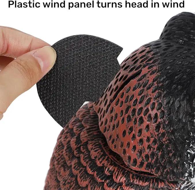 Hausse 3 Pack Bird Scarecrow Fake Horned Owl Decoy, Rotating Head Plastic Owl Bird Deterrents, Nature Enemy Horned Pest Repellent for Outdoor Garden by GreenHaven Gardens