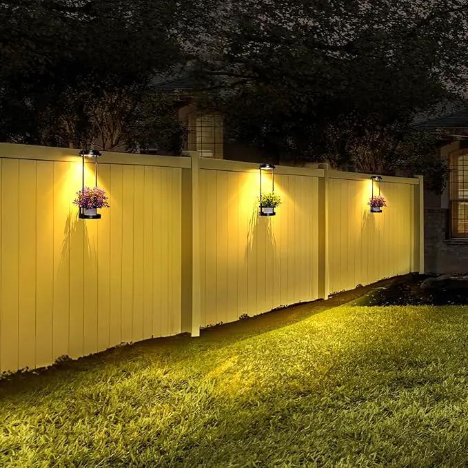 Solar Yard Wall Light with Plant Stands, Wireless Outdoor Solar Wall Lamp with 2 Modes & IP45 Waterproof Dusk to Dawn LED Outdoor Solar Lights for Garden Patio Yard Decoration (2Pack) by GreenHaven Gardens