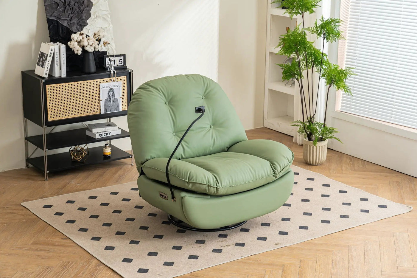 Power Recliner Swivel Glider USB Charger With tooth Music Player, Sleep, Working, Game And Leisure by HouseOfZazla