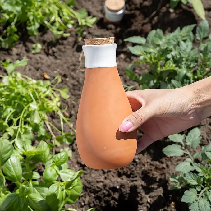 Plant Self Watering Globes - Terracotta Watering Spikes - Slow Release Olla Watering Pots - Drip Irrigiation Olla System by GreenHaven Gardens