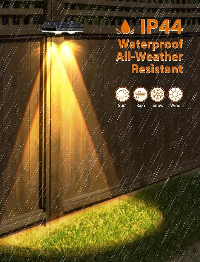 Solar Fence Lights,Warm White & Cold White & Mixed Color 3 Modes Bright Lens LED Dusk to Dawn Deck Light, Outdoor Waterproof,Solar Outdoor Lights for Backyard/Railing/Wall (12Pack) by GreenHaven Gardens
