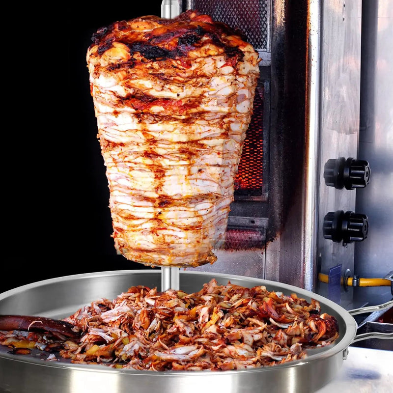 DAKOS Upgraded Thicken Stainless Vertical Skewer Griddle, Barbecue Grill Stand, Vertical Skewer Grill, Great for Tacos Al Pastor, Tacos, Whole Chicken (15.27 x 13.39 x 2.83) by GreenHaven Gardens