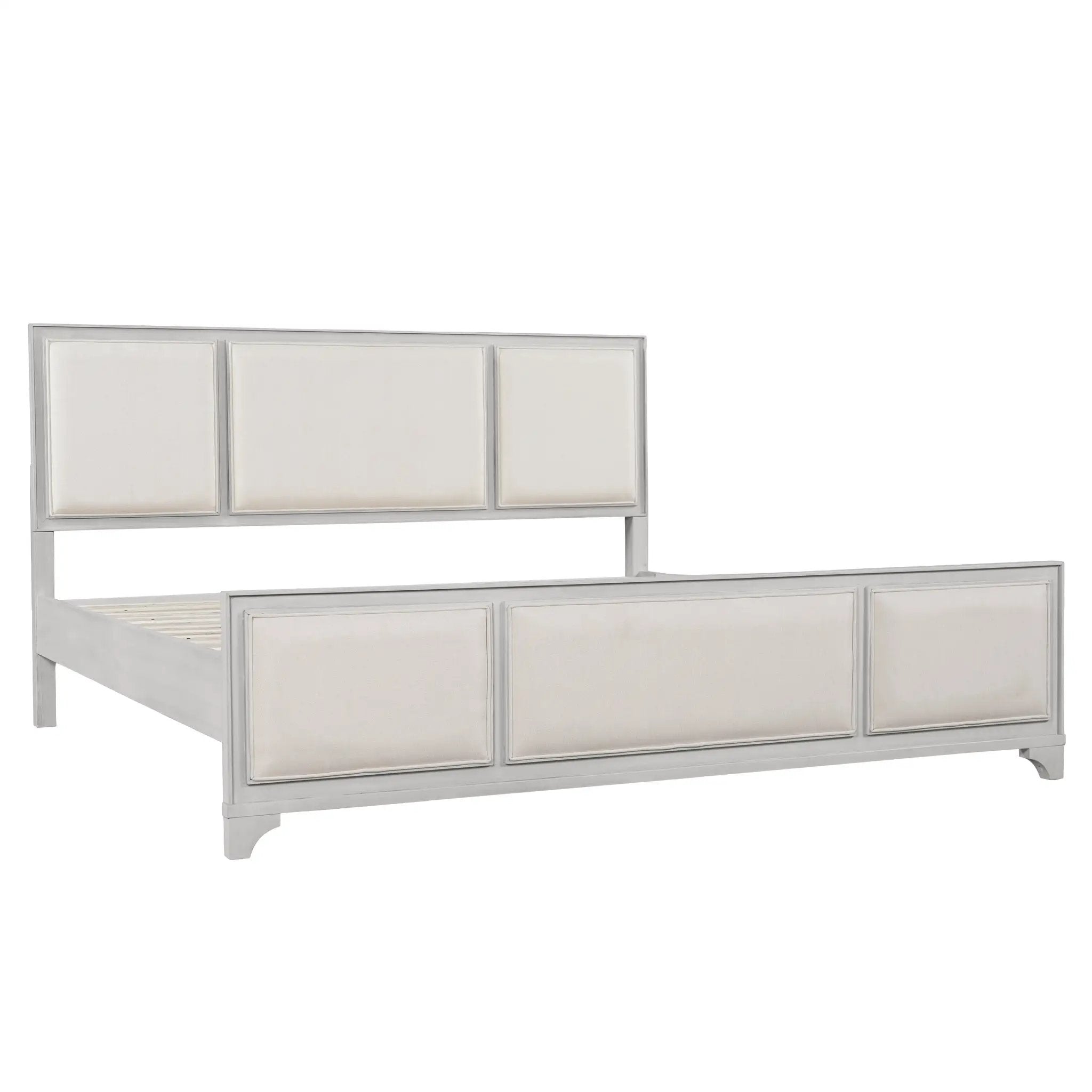 King Size Bed Frame with Upholstered Headboard by HouseOfZazla