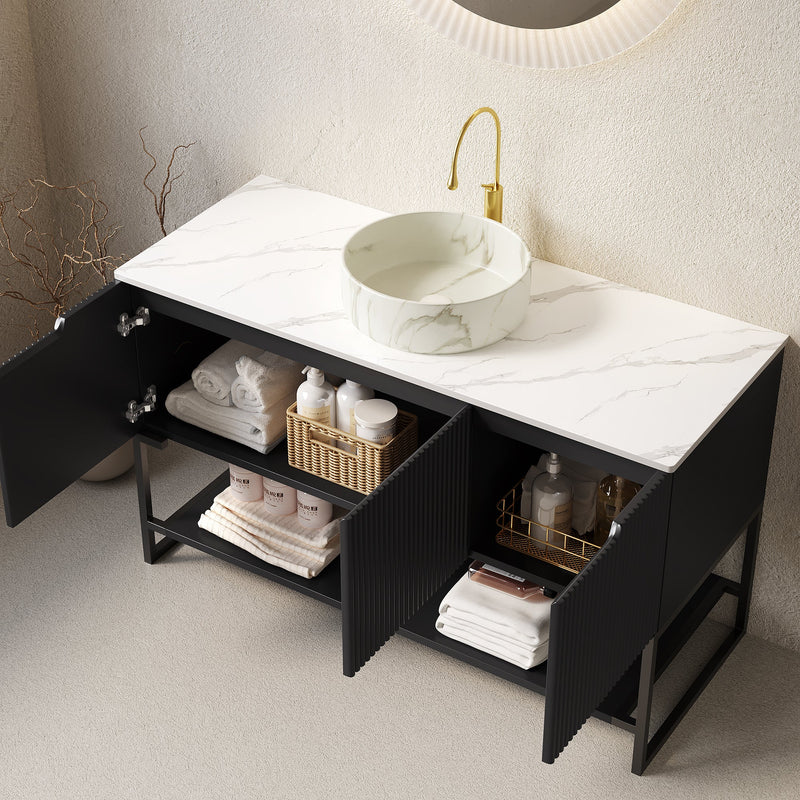 Tulio 48" Bathroom Vanity & Sink, Freestanding Storage Cabinet by HouseOfZazla