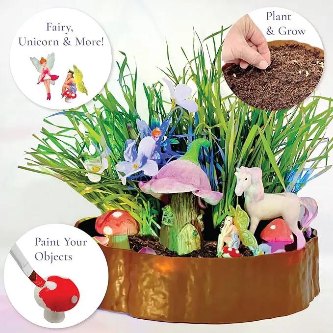 Hapinest DIY Unicorn & Fairy Garden Kit by GreenHaven Gardens
