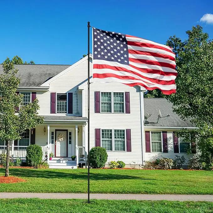 ZMTECH 10 FT Flag Pole with American Flag in Ground, Extra Thick Flag Pole Kit for Yard,Windproof Ground Flag Poles for Outside House Residential or Commercial（1 PACK） by GreenHaven Gardens