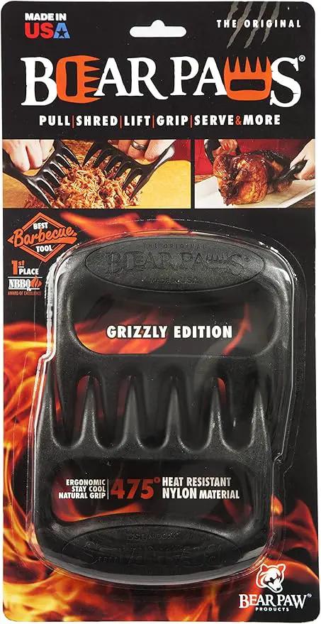 Bear Paws Meat Claws - The Original Meat Shredder Claws for Pulled Pork, USA Made - Easily Lift, Shred, Pull and Serve Pork, Chicken, Brisket and Turkey - Gift for Dad on Father's Day! (Black) by GreenHaven Gardens