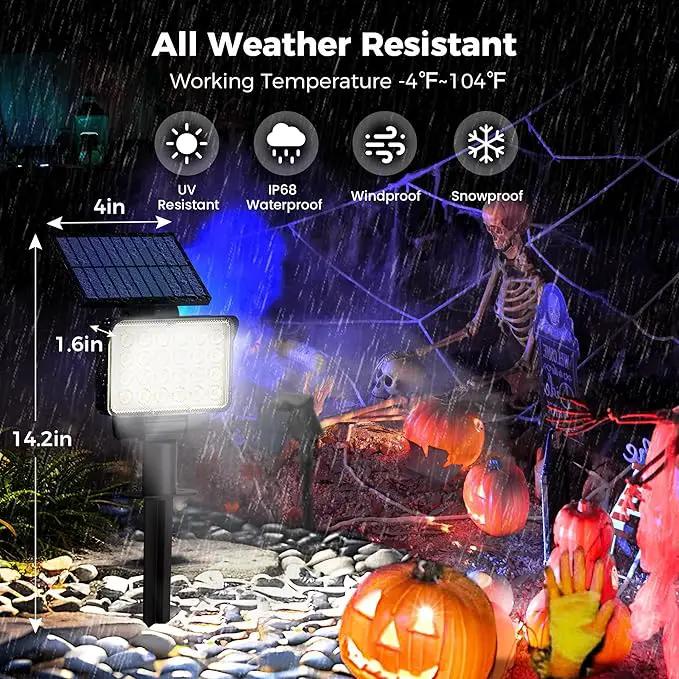 Solar Spot Lights Outdoor Waterproof for Flag, Tree, House, Garden, Yard, Landscape Spotlights for Accent Uplighting Halloween Christmas Decorations-6 Pack by GreenHaven Gardens