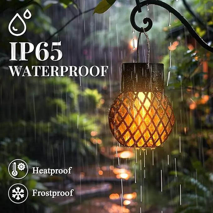 GIGALUMI 24 Pack Solar Lanterns for Outside,Solar Hanging Lights Outdoor Waterproof with Flickering Flame,Solar Powered Outdoor Lights Garden Decor for Yard,Patio,Tree,Camping,Festival Decoration by GreenHaven Gardens