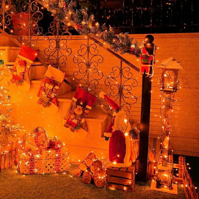 JMEXSUSS 250 LED Orange String Lights, 91.5ft Orange Christmas Lights Outdoor Waterproof, 8 Lighting Modes Connectable Christmas Tree Lights for Yard Patio Party Halloween Christmas Decorations by GreenHaven Gardens