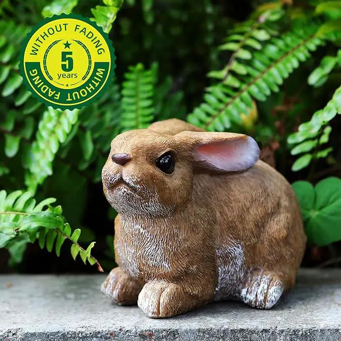 Bunny Decor Yard Decorations Outdoor Set of 3, Bunny Decorations for Home Garden Outdoor Statues, Easter Rabbit Figurines mom Gifts by GreenHaven Gardens