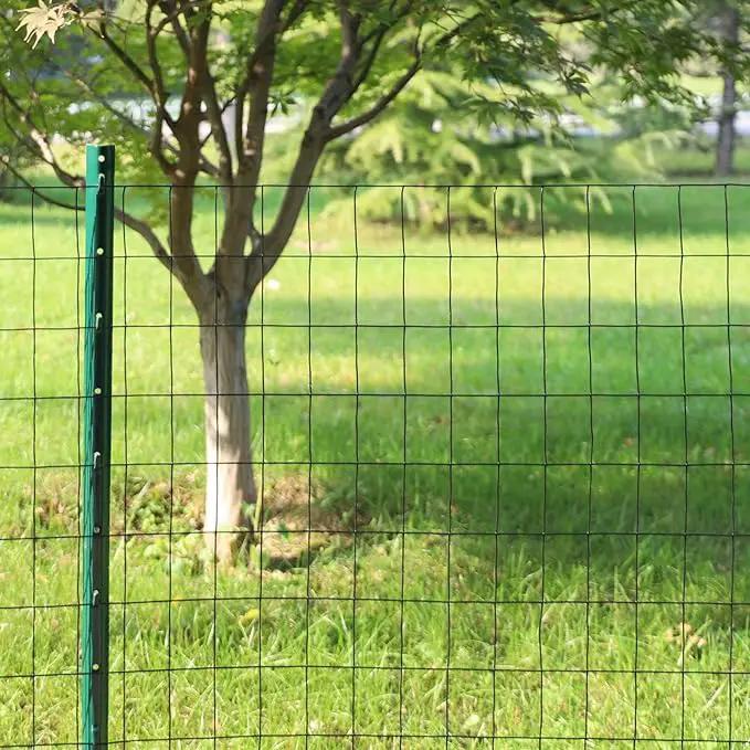 Black PVC Coated Welded Wire Fence 24 Inch x 25 Foot, 2 Inch x 3 Inch 16GA, Garden Border Fencing Roll Vinyl Coating Metal Wire Mesh for Yard Vegetable Plant Protection Poultry Netting by GreenHaven Gardens