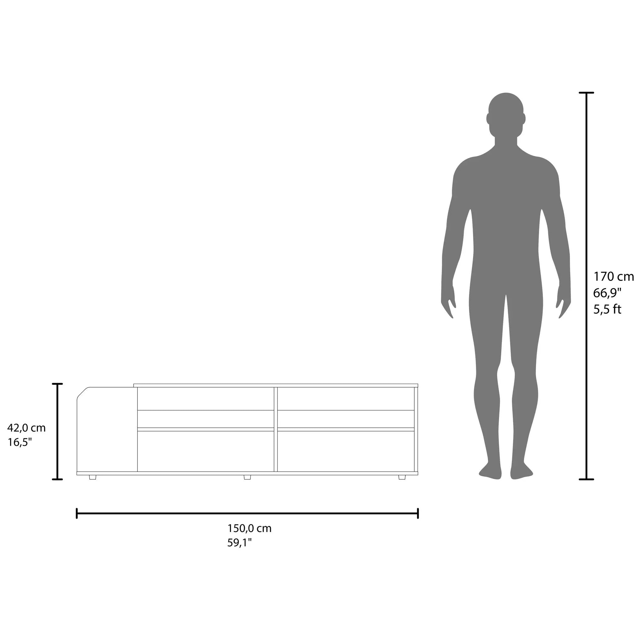 Solene TV Stand with Open Shelves by HouseOfZazla