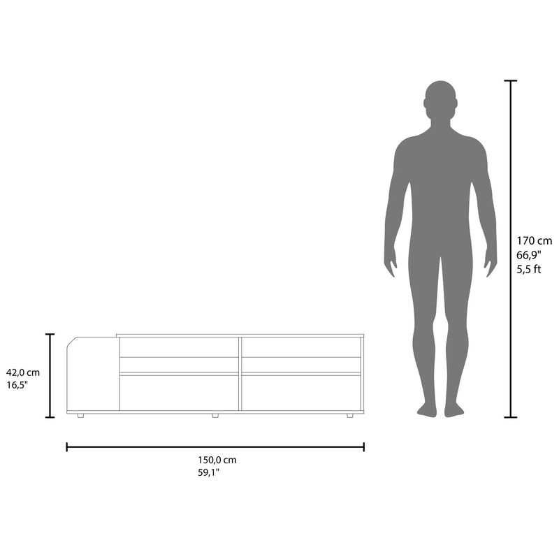 Solene TV Stand with Open Shelves by HouseOfZazla