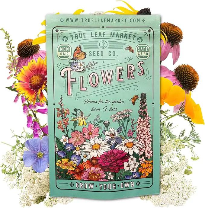 All Annual Wildflower Seeds Mix – 1 lb, 16,000+ Seeds – 21 Flower Varieties Including Poppy, Indian Blanket, Flax – Attracts Pollinators – Bulk Wildflower Seed for Planting by GreenHaven Gardens