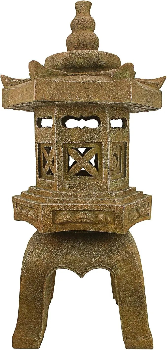 Design Toscano SS8577 Sacred Pagoda Lantern Asian Decor Garden Statue, Large, Gothic Stone by GreenHaven Gardens
