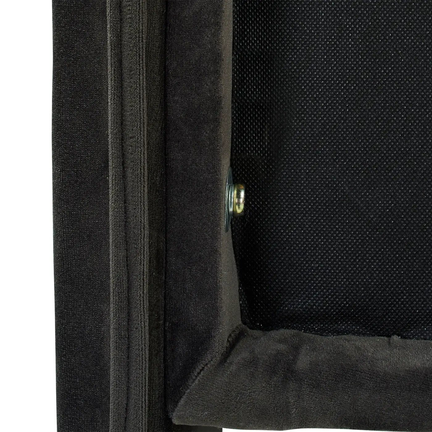 David - King Tufted Wingback Bed - Dark Charcoal Gray by HouseOfZazla