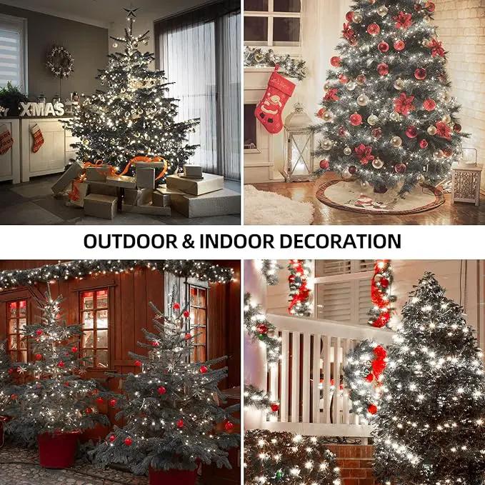 1000 LED 328ft 8 Modes with Timer Christmas String Lights IP55 Outdoor Waterproof UL Certificated Indoor Fairy Lights Garden Patio Wedding Christma Trees Parties Decoration White Light by GreenHaven Gardens