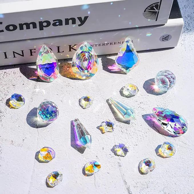 H&D HYALINE & DORA 215pcs DIY Crystal Suncatcher Kits for Adults Art Crafts Set with Rainbow Maker Prisms Pendant Sun Catchers Hanging Decor for Window Garden Wedding, Gold by GreenHaven Gardens