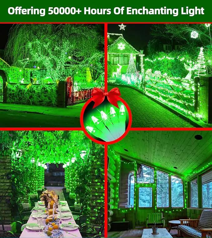 1500 LED Chrstmas String Lights, 492FT Super Long Christmas Lights with 8 Modes, Christmas Tree Lights with Timer Memory for Indoor Outdoor Tree Fence Garden Xmas Wedding Party Decor Green by GreenHaven Gardens