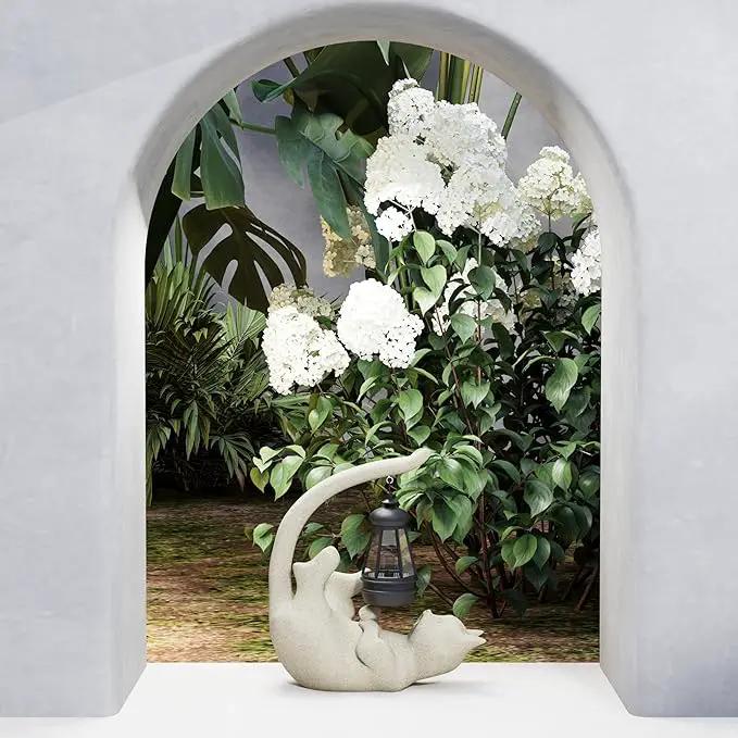 Solar Cat Garden Statue 10 Inch Porch Patio Decor for Outside Yard Decoration Outdoor Unique Housewarming Gardening Birthday Gifts for Cat Lovers Women Grandma by GreenHaven Gardens