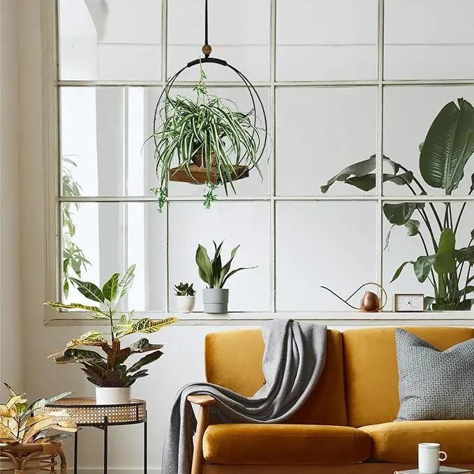 Hanging Planter for Indoor Plants - Outdoor Plant Hanger, Mid Century Metal Plant Hanger, Plant Hanger Indoor Conner Ceiling, Gift for Mom, Plant Lovers, Housewarming by GreenHaven Gardens