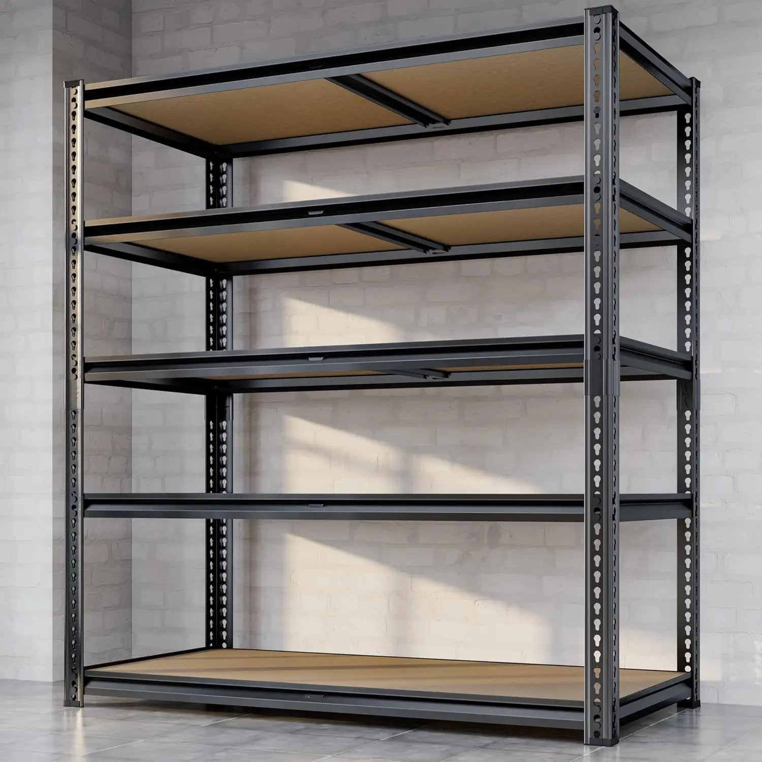 72" H Storage Shelves Heavy Duty, 2200LBS Garage Shelving, 5 Tier Metal Shelving Unit Adjustable Garage Shelves Utility Rack Shelf for Storage Warehouse Pantry Closet,40" W × 20" D × 72" H, Black by GreenHaven Gardens