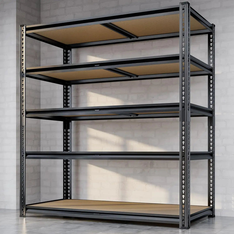72" H Storage Shelves Heavy Duty, 2200LBS Garage Shelving, 5 Tier Metal Shelving Unit Adjustable Garage Shelves Utility Rack Shelf for Storage Warehouse Pantry Closet,40" W × 20" D × 72" H, Black by GreenHaven Gardens