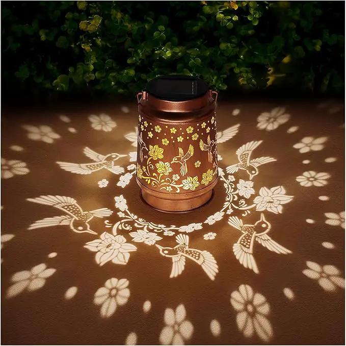 Solar Lanterns Outdoor Waterproof Hummingbird Garden Decor Birthday Gifts for Women Mom Grandma Hanging Solar Lights Metal Solar Decoration Outside for Yard, Patio, Backyard, Porch by GreenHaven Gardens