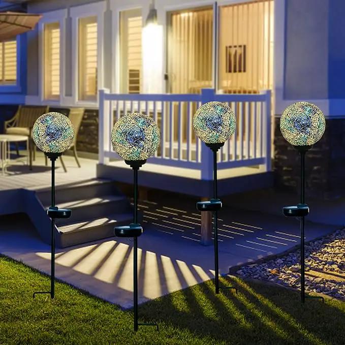 VCUTEKA Mosaic Solar Light, Solar Garden Decorative Lights Outdoor Waterproof LED Pathway Stake Light for Landscape Patio Yard Deck Walkway Decoration, 2 Pack by GreenHaven Gardens