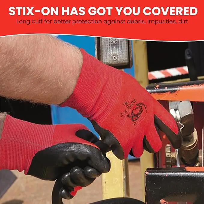10 OR 20 Pairs Work Gloves–Heavy Duty Rubber Coated Safety Work Gloves–Multipurpose Gloves by GreenHaven Gardens