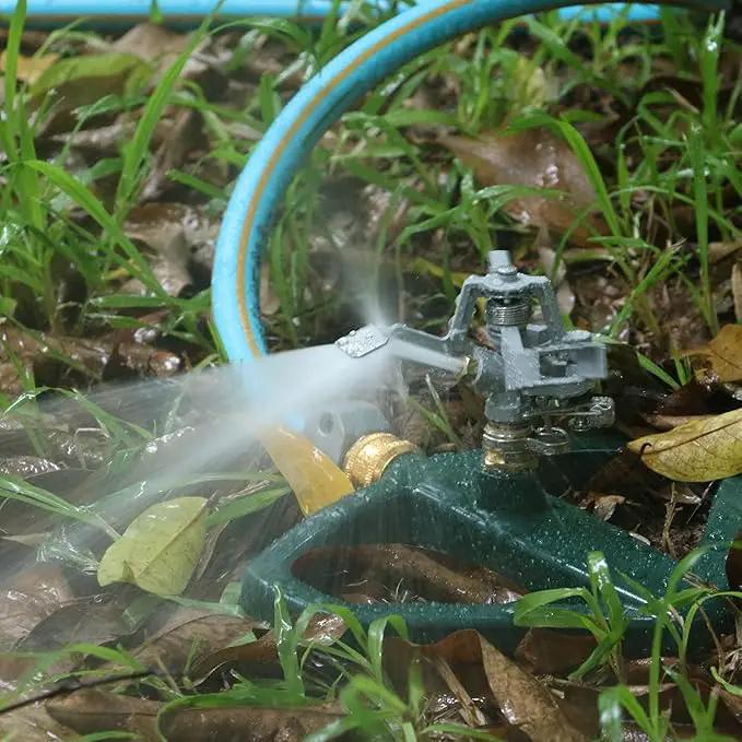 STYDDI Heavy Duty Impact Pulsating Sprinkler for Yard, All Metal Adjustable Rotating Circular Impulse Lawn Sprinkler for Medium to Large Areas, Lawn and Garden, Coverage up to 5,800 Sq. Ft by GreenHaven Gardens
