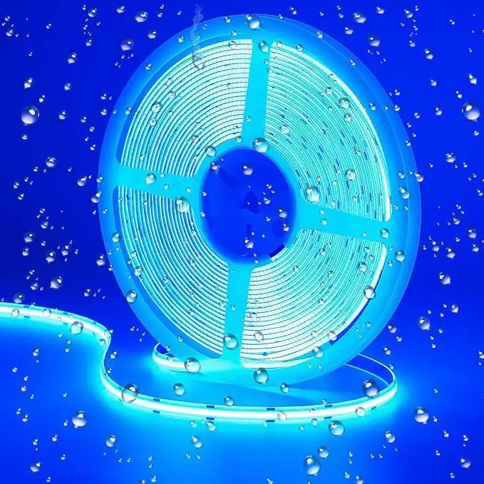32.8ft(10M) DC 24V Blue COB LED Strip Light IP65 Waterproof 3840LEDs Uniform Glow Dotless Flexible LED Tape Lights for DIY Garden Backyard Hallways Stairs Decoration(No Power Supply) by GreenHaven Gardens