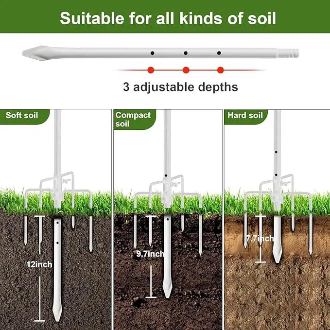 Bird Feeder Pole with Shepherds Hook - Heavy Duty Hummingbird Feeder Stand with 5 Prong,78" Adjustable Rustproof Garden Hooks Outdoor for Hanging Birdfeeder,Wind Chimes,Lanterns,Solar Lights,White by GreenHaven Gardens