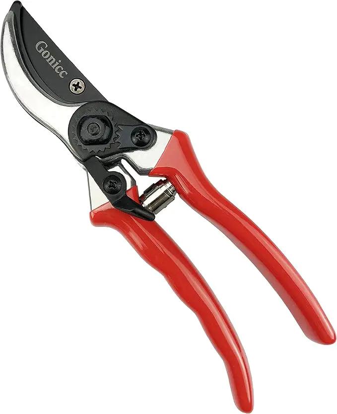 gonicc 8" Professional Sharp Bypass Pruning Shears (GPPS-1002), Tree Trimmers Secateurs,Hand Pruner, Garden Shears,Clippers For The Garden, Bonsai Scissors, Loppers by GreenHaven Gardens