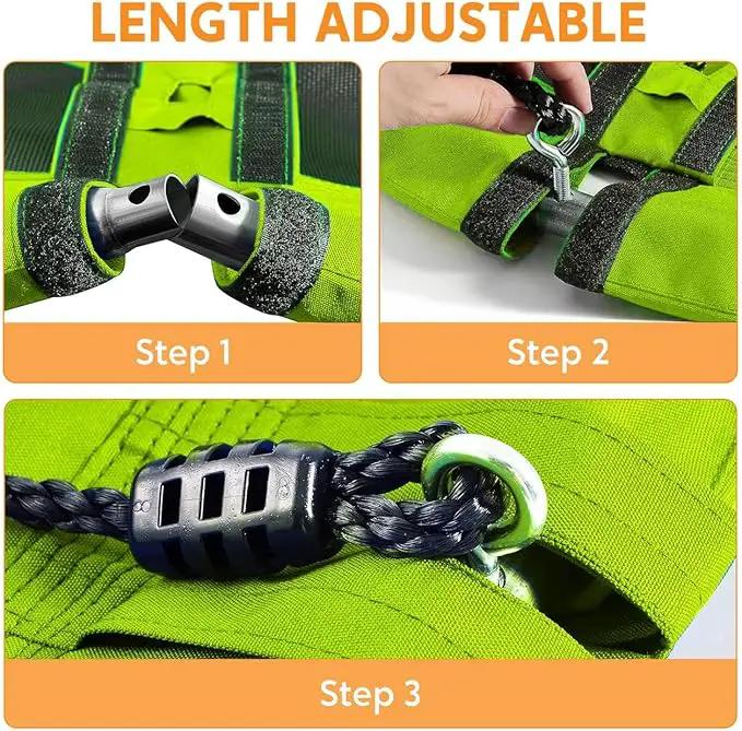 TURFEE Swing for Outdoor Swing Set - Pack of 1 Swing Seat Replacement Kit with Heavy Duty Chains - Backyard Swingset Playground Accessories for Kids (Green) by GreenHaven Gardens